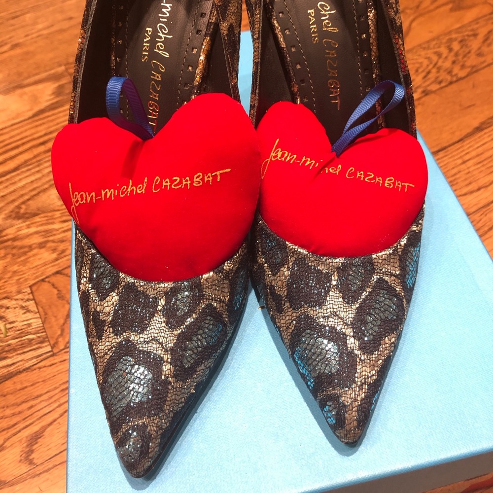 Jean Michel Cazabat Multi-Color Leapord Pump Sz 37